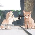 多谢你的绝情让我学会了死心猫咪拿枪背景图