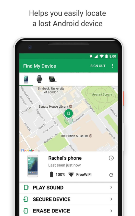 Google查找我的设备