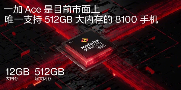 性能王者2499元起 一加Ace手机发布：定制天玑8100+150W长寿闪充