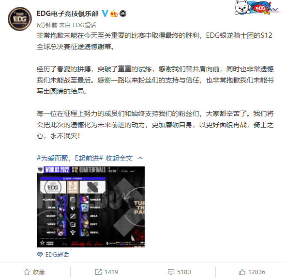 鏖战五局终落败 EDG2:3不敌DRX：止步八强