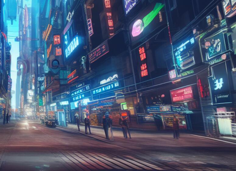 元宇宙 赛博朋克 街景 (2)
