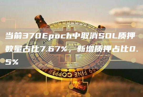 当前370Epoch中取消SOL质押数量占比7.67%，新增质押占比0.5%