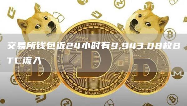 交易所钱包近24小时有9,943.08枚BTC流入1