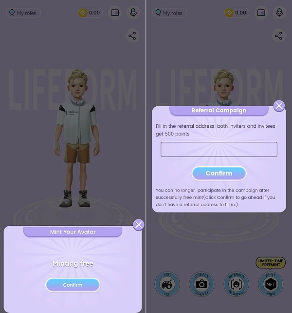 如何免费铸造元宇宙头像LifeformCartoon?5
