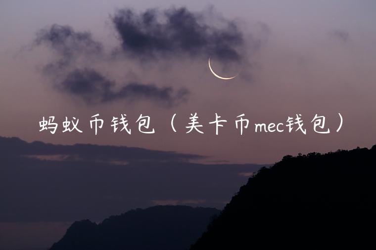 蚂蚁币钱包（美卡币mc钱包）-第1张图片-火必下载
