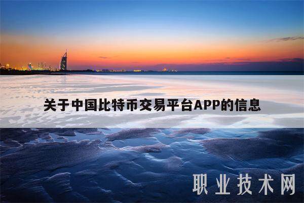 关于中国比特币交易平台APP的信息-第1张图片-火必下载