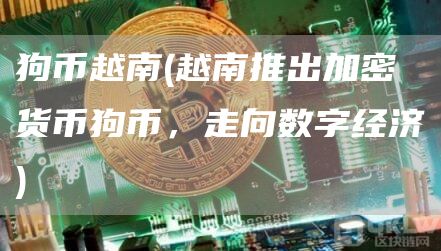 狗币越南 - 越南推出加密货币狗币，走向数字经济