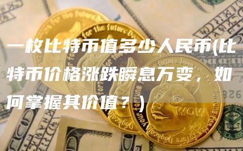 一枚比特币值多少人民币 - 比特币价格涨跌瞬息万变，如何掌握其价值？
