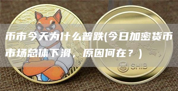 币市今天为什么普跌 - 今日加密货币市场总体下滑，原因何在？